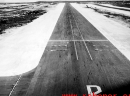 A runway on an airbase somewhere in the CBI during WWII.  Photo from Dwight King.