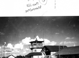 Air control tower at Dinjan airbase during WWII.  Photo from Ellicott McConnell.