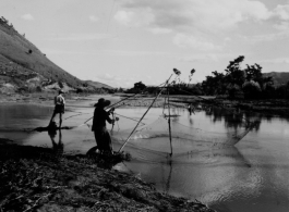 Fishermen in Dali Lake, Yunnan, during WWII.