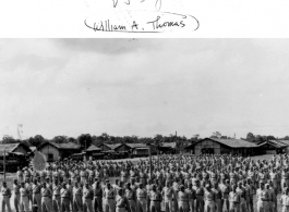 51st Air Service Group VJ Day formation. August 15, 1945.   Photo from William A. Thomas.