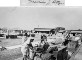 Laundry in India during WWII.  Photo from Malcolm J. Petzer.
