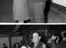 GIs and sharp-looking gals dance at the Hostel #10 Officer's Club on January 19, 1945.  Photo from  Dorothy Yuen Leuba.
