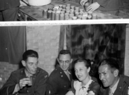 A party and dance at the Hostel #10 Officer's Club on January 19, 1945. Images provided by Dorothy Yuen Leuba.