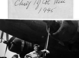 Joe Naley, the crew chief of Col. Wise. 1945.