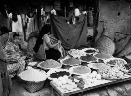Spice seller in Shillong during WWII.