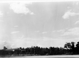 C-47 landing at Rupsi airbase, India, during WWII.