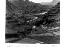 Temple and scenery north of Kunming during wartime.