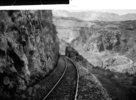 Railway near Camp Schiel, Yunnan, China, 1945.