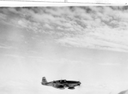 American P-51 in the air over China during March, 1945.