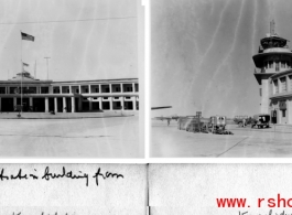 Airport at Karachi on return flight from the CBI after WWII.