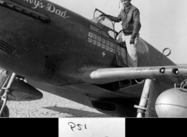 John C. "Pappy" Herbst, 23rd FG, and his P-51B "Tommy's Dad."  (Thanks jbarbaud for the info update!)  From the collection of Hal Geer.