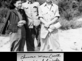 A Chinese man, wife, and friend in Yunnan during WWII.