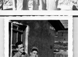 GI in barracks area, likely at Luliang, China. During WWII.