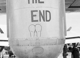 The butt end of a C-109 transport (build on the B-24 airframe, or obsolete B-24 that has been modified with the removal of the tail gun).