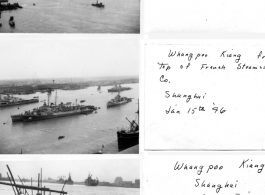 Whangpoo River scenes, in Shanghai, China, during WWII.
