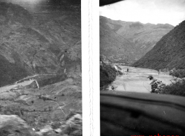 The Burma road and bridge over the Salween River on the way to China during WWII.