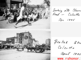 Street scene Calcutta, India, during WWII, April 1945.