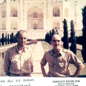 One of a set of images provided by Lt. Col. Charles E. Mason (on left in the image), who was chief medical liaison for the 38th Chinese Division during the war. 
