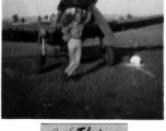 Bill Thedinga (Arend W. Thedinga) poses with P-40 near Kunming, June 1944.