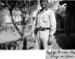 Capt. Yi, Burmese interpreter, at Meng-se (Mengzi), China, 1945.
