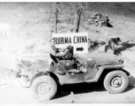 A Jeep named "Helen" and GI headed to China during WWII.  Image from Emery and Beth Vrana.
