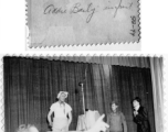 These images seem to be of a "Special Service Show in Kunming, China, Xmas 1944."  "Addie Bailey in front."  This particular images seems to be of a "Special Service Show in Kunming, China, Xmas 1944," and may have originally belonged to Addie Bailey.