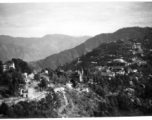 View over Mussoorie, India, during WWII.  Local images provided to Ex-CBI Roundup by "P. Noel" showing local people and scenes around Mussoorie, India.    In the CBI during WWII.