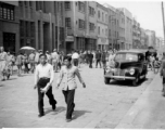 An upscale and modern street in Kunming during WWII.  Image provided by Emery and Beth Vrana.