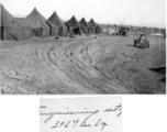 396th Air Service Squadron engineering area set up at a base in China during WWII: "This is where we went to work every morning in Liangshan China. These tents housed all our shop areas and tools. We performed a lot of work at this base mostly on P-51's and B-25's. We got along great until it rained and then we were working in a mud hole."  Photo from R. M. Kriewitz.