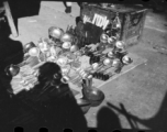 A streetside ironmonger stall in China during WWII.