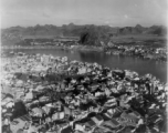 Aerial view of Liuzhou, Guangxi, China, during WWII.