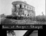 Tibetan natives, ruins of Rang Ghar at Sibsagar, and Mr. and Mrs. Reid, tea planters at Nowgong, India. During WWII.