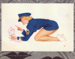 WWII era pin up girl, 1942. Collected by Lt. Irving DeGon.