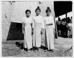 Local people in Burma near the 797th Engineer Forestry Company--three girls.  During WWII.