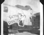 B-24 "SETTING PRETTY," in the CBI during WWII.  "B-24s in my squadron."