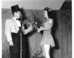 Variety skit at a USO show in Gushkara, India, during WWII.