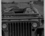 Ira Reiber driving a jeep in Dushan, Guizhou province (贵州省独山) during WWII in the CBI. 1945.