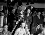 16th Combat Camera Unit set up to film a USO show in China during WWII.