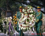 The Philippine Government presents a wreath at The Manila American Cemetery and Memorial during Memorial day on 2006.  Photo by Dave Dwiggins.
