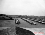 L-5s lined up in rows in India.  From the collection of David Firman, 61st Air Service Group.