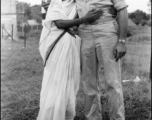 A woman in India hugs a GI during WWII.  From the collection of David Firman, 61st Air Service Group.