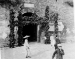 A gate in a city wall in China during WWII.