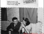 An interested GI talks with lovely gal at a party and dance at the Hostel #10 Officer's Club on January 19, 1945.  Photo from Dorothy Yuen Leuba.