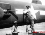 A B-25 gets work, most likely at Yangkai. From the collection of Frank Bates.