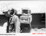 "Monkey biting Colburn's ear." In Yunnan province, China, during WWII.