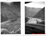 The Burma road and bridge over the Salween River on the way to China during WWII.