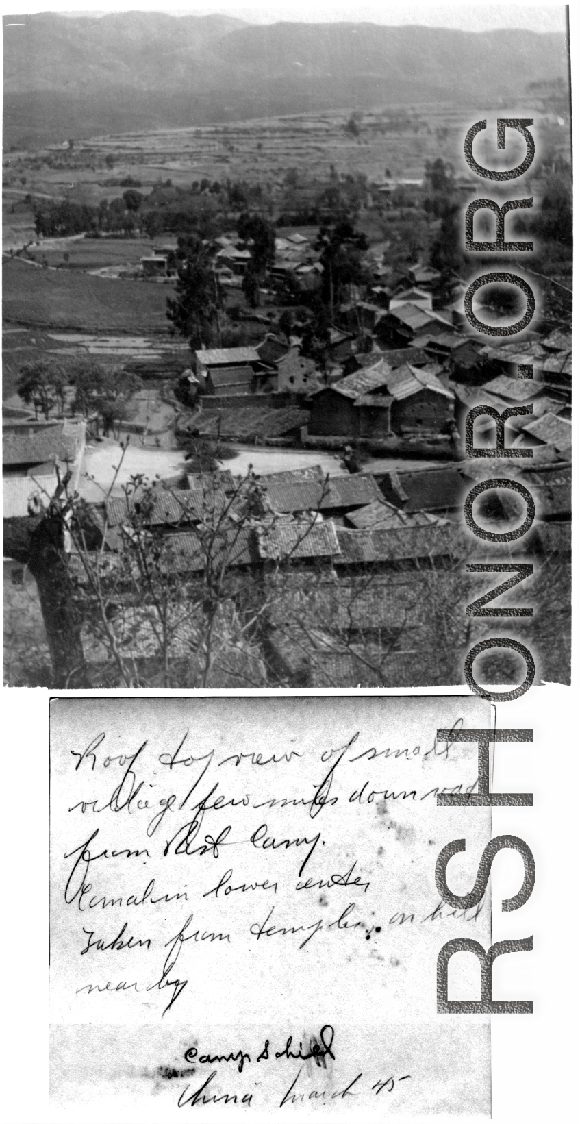Village near Camp Schiel during WWII.