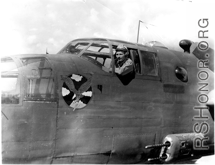 An American flyer in a B-25 in the CBI during WWII.