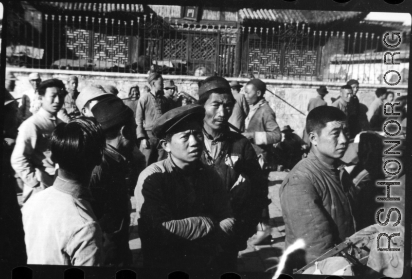 Street scene in Guilin, China, in 1944, during WWII.