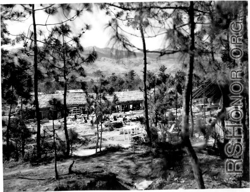 GI explorations of the hostel area at Yangkai air base during WWII: Saw mill.